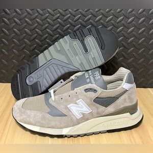 Made in USA New Balance 998 Grey Suede Trainers Classic U998GR Mens Size 11